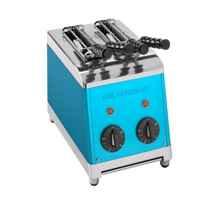 MILANTOAST Toaster 2 tongs BLUE 220-240v 50/60hz 1,37kw